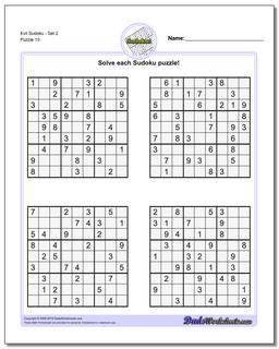 Evil SudokuSet 2 Worksheet