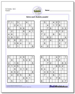 Evil SudokuSet 2 Worksheet