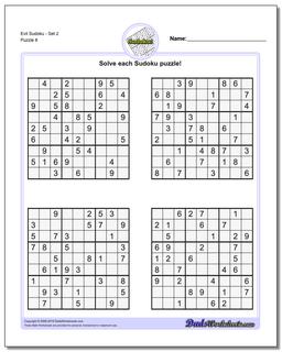 Evil SudokuSet 2 Worksheet