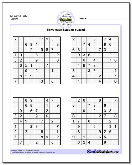 Sudoku - Evil