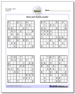 Evil SudokuSet 3 Worksheet