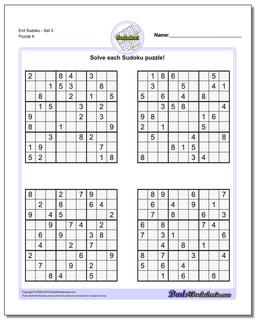 Evil SudokuSet 3 Worksheet