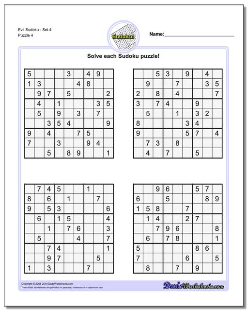 evil sudoku puzzles evil sudoku puzzles