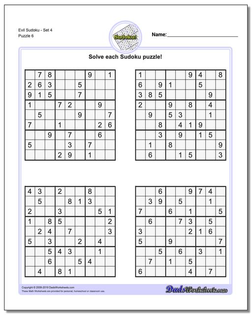 sudoku evil