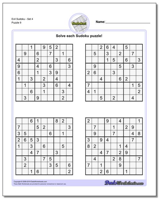 Sudoku - Evil