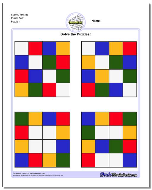 kids color sudoku kids color sudoku