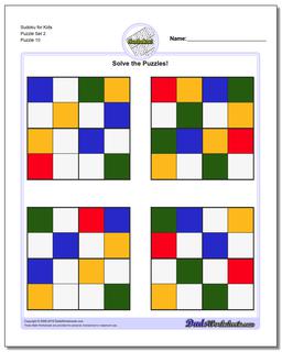 Sudoku for Kids Puzzle Set 2