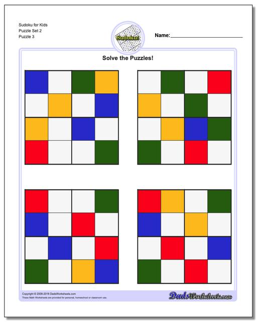 Sudoku for Kids Puzzle Set 2