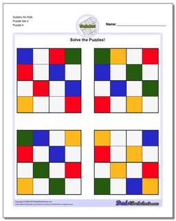 Sudoku for Kids Puzzle Set 2