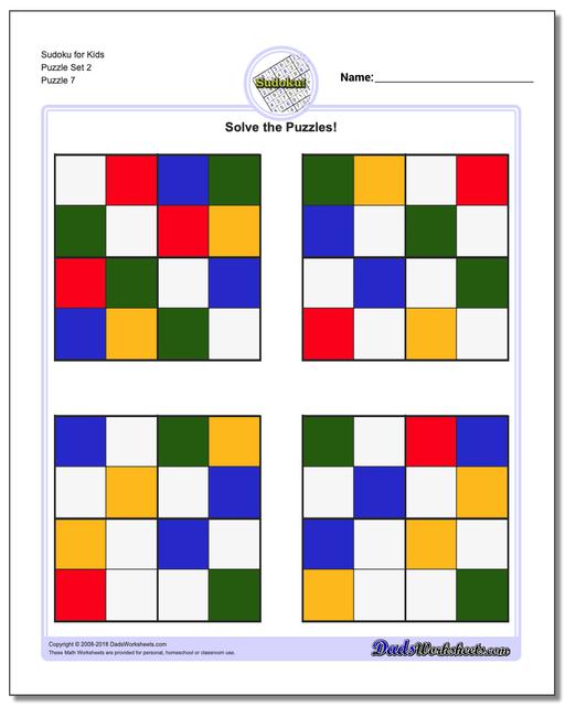 Sudoku for Kids Puzzle Set 2