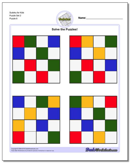 Sudoku for Kids Puzzle Set 2