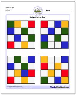 Sudoku for Kids Puzzle Set 3