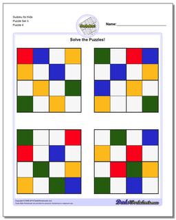 Sudoku for Kids Puzzle Set 3