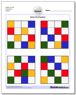 Sudoku for Kids Puzzle Set 3