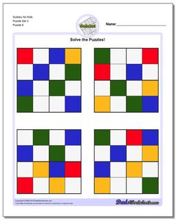 Sudoku for Kids Puzzle Set 3