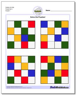 Sudoku for Kids Puzzle Set 3