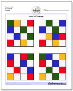 Sudoku for Kids Puzzle Set 3