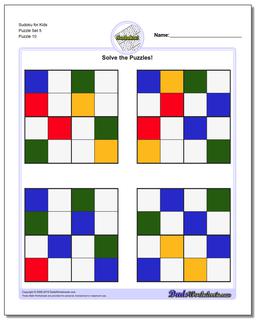 Sudoku for Kids Puzzle Set 5