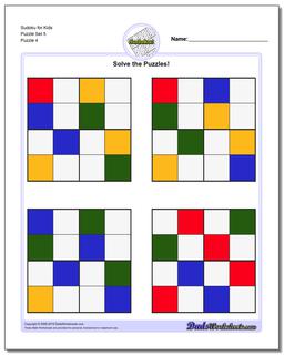 Sudoku for Kids Puzzle Set 5