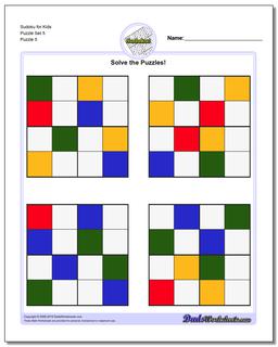 Sudoku for Kids Puzzle Set 5