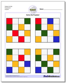 Sudoku for Kids Puzzle Set 5