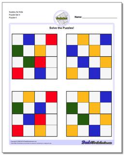 Sudoku for Kids Puzzle Set 4