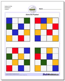 Sudoku for Kids Puzzle Set 4