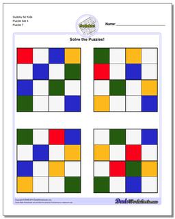 Sudoku for Kids Puzzle Set 4