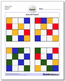 Sudoku for Kids Puzzle Set 4