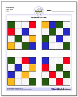 Sudoku for Kids Puzzle Set 4