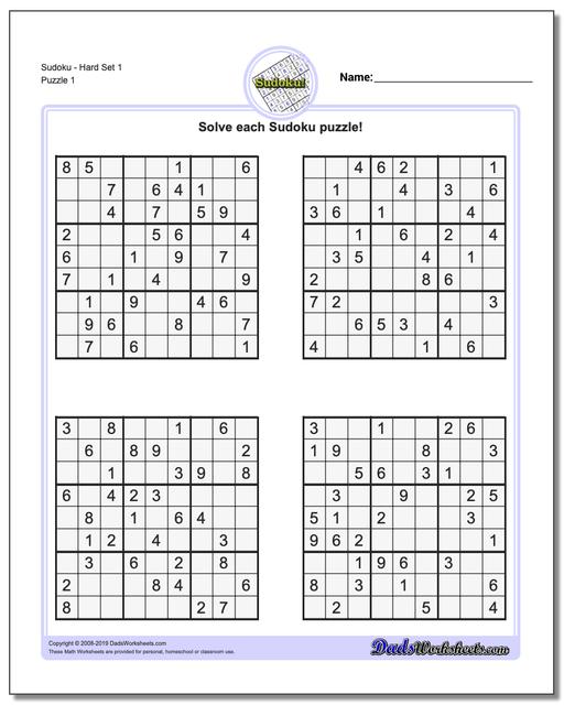 Printable easy sudoku puzzles Printable easy sudoku puzzles