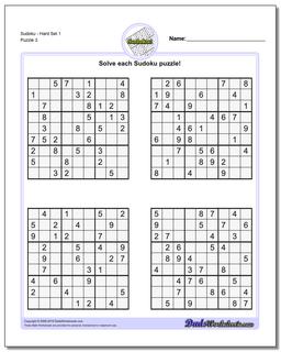 Free Printable Hard Sudoku with the Answer #11827