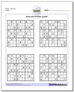 Free Printable Hard Sudoku with the Answer #11827