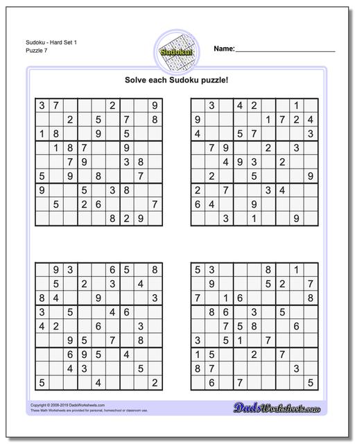 math worksheets sudoku sudoku sudoku hard set 1