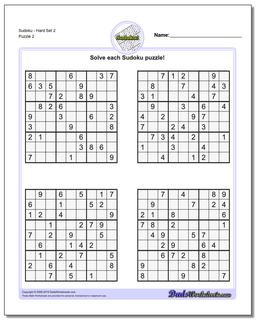 SudokuHard Set 2 /puzzles/sudoku.html Worksheet