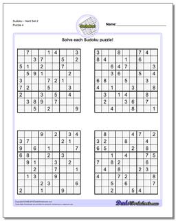 SudokuHard Set 2 Worksheet