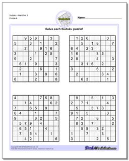 SudokuHard Set 2 Worksheet