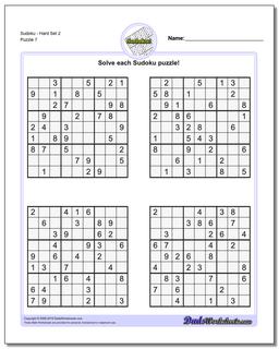 Free Printable Hard Sudoku with the Answer #14739