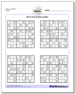 SudokuHard Set 3 Worksheet