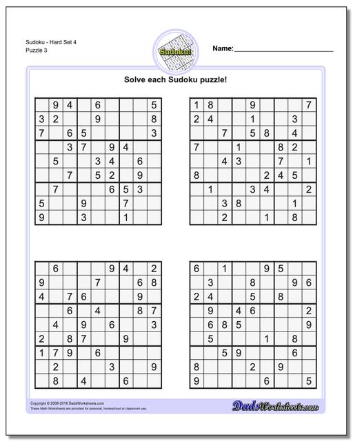 Free Printable Sudoku 4 Per Page free-printable-sudoku-4-per-page
