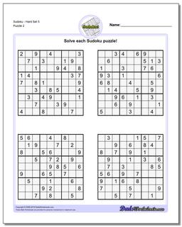 SudokuHard Set 5 /puzzles/sudoku.html Worksheet