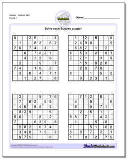 Easy Sudoku Puzzles – Free Printable