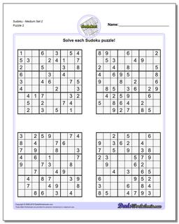 SudokuMedium Set 2 /puzzles/sudoku.html Worksheet