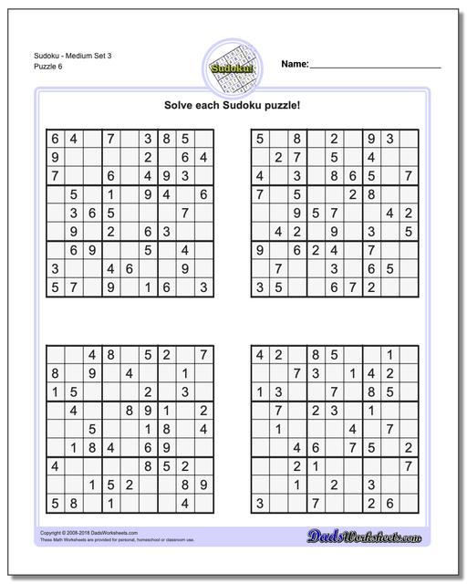 sudoku puzzles medium pdf printable sudoku medium