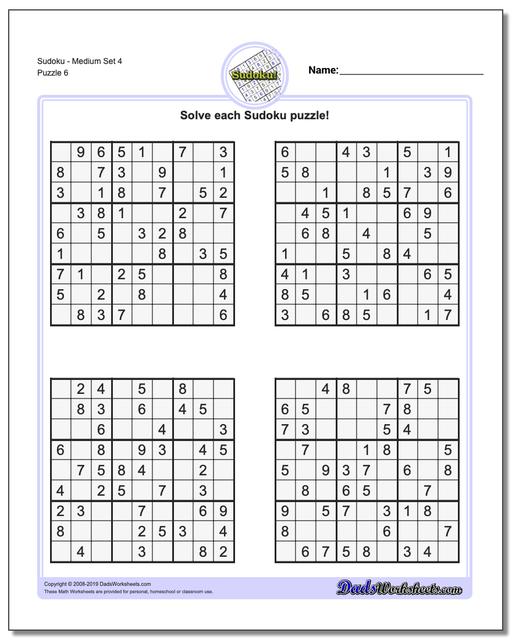 Sudoku Medium sudoku-medium