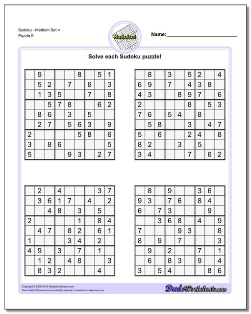 sudoku medium sudoku medium