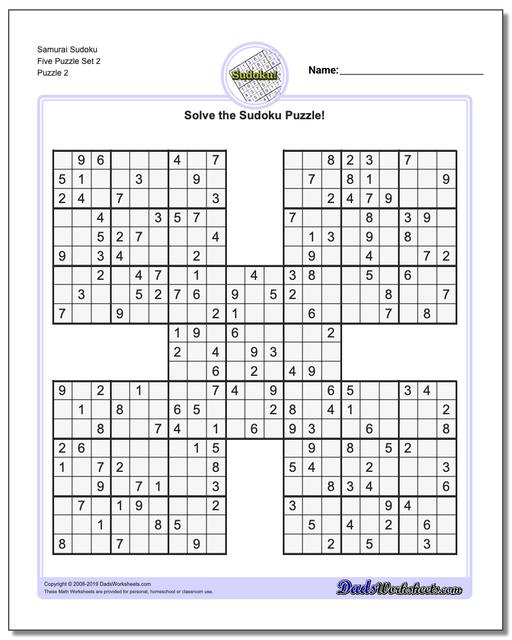 samurai sudoku five