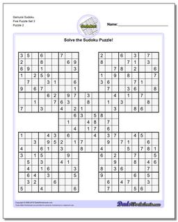 Samurai Sudoku Five Puzzle Set 3 /puzzles/sudoku.html