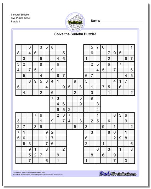 samurai sudoku five