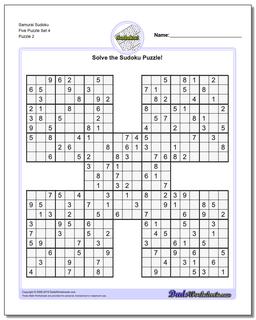 Samurai Sudoku Five Puzzle Set 4 /puzzles/sudoku.html